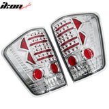 2004-2015 Nissan Titan 2PCS Driver Passenger Side Rear Tail Lights Lamps Assembly Replacement LED Look Chrome Housing Smoke Lens