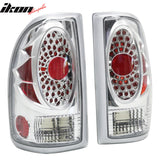 1997-2004 Dodge Dakota 2PCS Driver Passenger Side Rear Tail Lights Lamps Assembly Replacement LED Look Chrome Housing