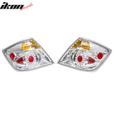 2005-2008 Scion tC 2PCS Driver Passenger Side Rear Tail Lights Lamps Assembly Replacement LED Look Chrome Housing Clear Lens