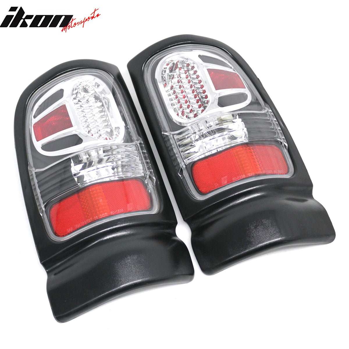 1994-2001 Dodge Ram 1500 & 1994-2002 Ram 2500 3500 RH LH Left Right Driver Passenger Side Rear Tail Lights Lamps Assembly Replacement Black Housing