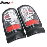 1994-2001 Dodge Ram 1500 & 1994-2002 Ram 2500 3500 RH LH Left Right Driver Passenger Side Rear Tail Lights Lamps Assembly Replacement Black Housing
