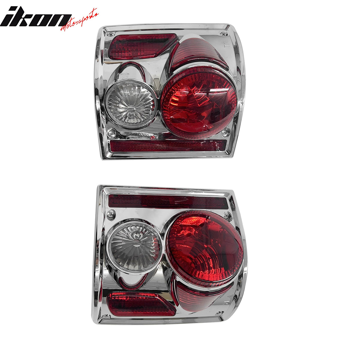 1979-1987 Chevy C10 1973-1987 C/K 3D Style Rear Tail Lights Chrome Housing Red Lens