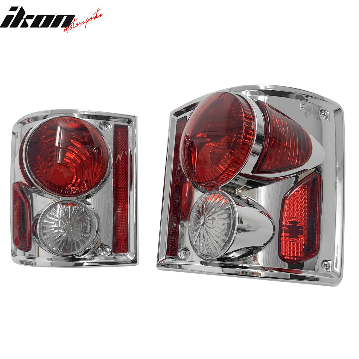 1979-1987 Chevy C10 1973-1987 C/K 3D Style Rear Tail Lights Chrome Housing Red Lens