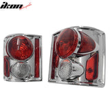 1979-1987 Chevy C10 1973-1987 C/K 3D Style Rear Tail Lights Chrome Housing Red Lens