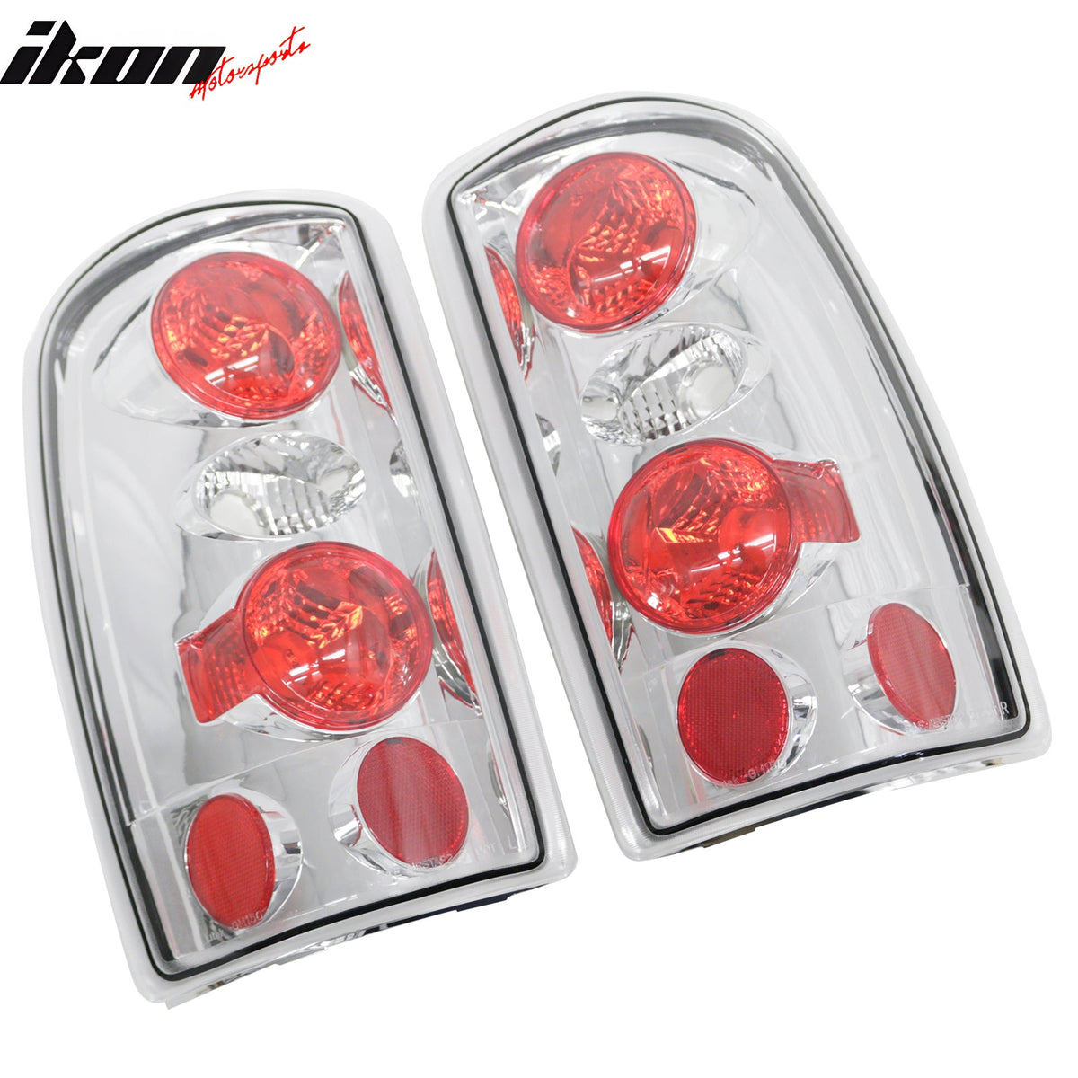 2000-2006 Chevy Suburban & Tahoe & GMC Yukon 1500/2500 2PCS RH LH Left Right Driver Passenger Side Rear Tail Lights Lamps Assembly Replacement Chrome