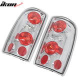 2000-2006 Chevy Suburban & Tahoe & GMC Yukon 1500/2500 2PCS RH LH Left Right Driver Passenger Side Rear Tail Lights Lamps Assembly Replacement Chrome