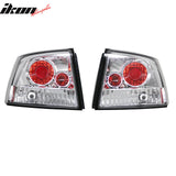 2005-2008 Dodge Charger 2PCS Driver Passenger Side Rear Tail Lights Lamps Assembly Replacement Chrome Housing Clear Lens