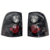 2002-2005 Ford Explorer Rear Tail Lights LH RH Lamps Black Housing Pair