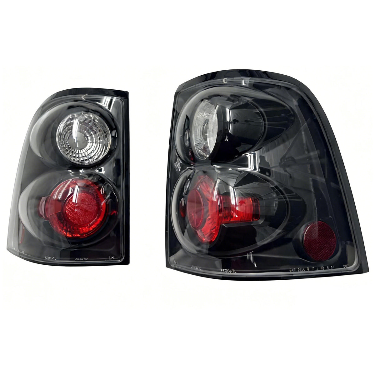 2002-2005 Ford Explorer Rear Tail Lights LH RH Lamps Black Housing Pair
