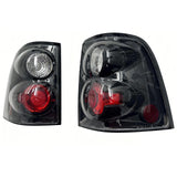 2002-2005 Ford Explorer Rear Tail Lights LH RH Lamps Black Housing Pair