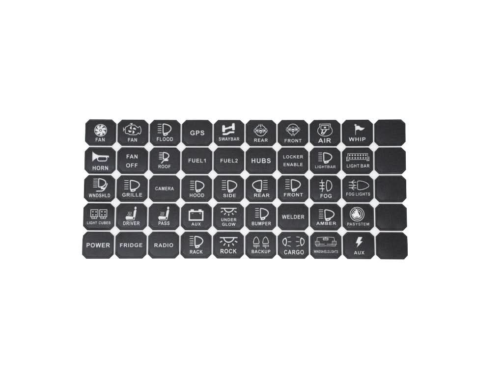 Vehicle Accessory 8 Switch Control System (Blue Backlighting)