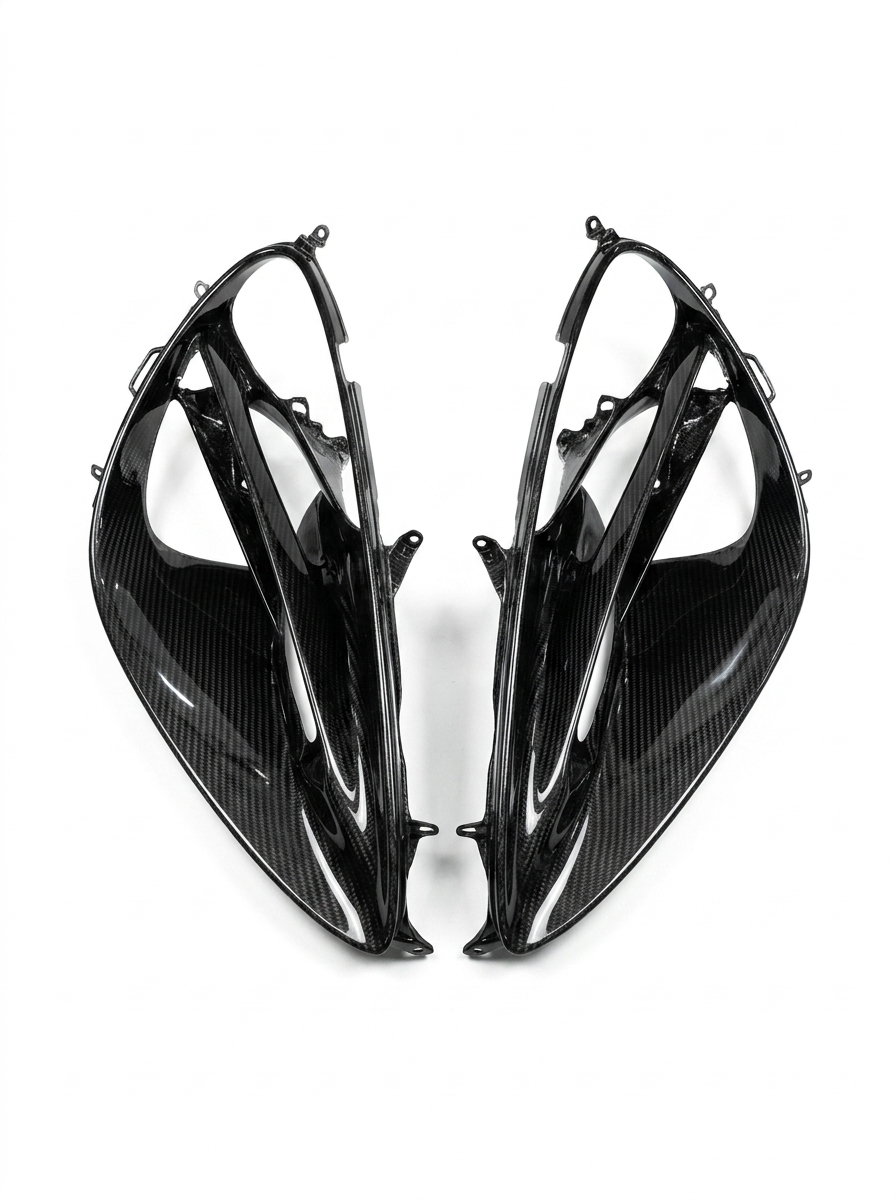 McLaren 720S Spider Dry Carbon Fiber Headlight Bezel Trim 2017 - 2019 Pair