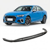 2020–2021 Audi A4 S-Line / S4 B9 Sedan 2-Piece Front Bumper Splitter – Carbon Fiber