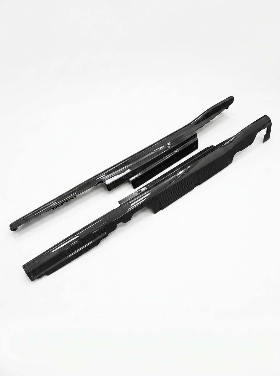 2017 - 2021 Ferrari 812 Superfast GTS Polished Side Skirts - Dry Carbon Fiber