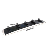 Universal Shark Fin Rear Bumper Diffuser Splitter – Matte Black / Carbon Fiber Look (81.5cm)
