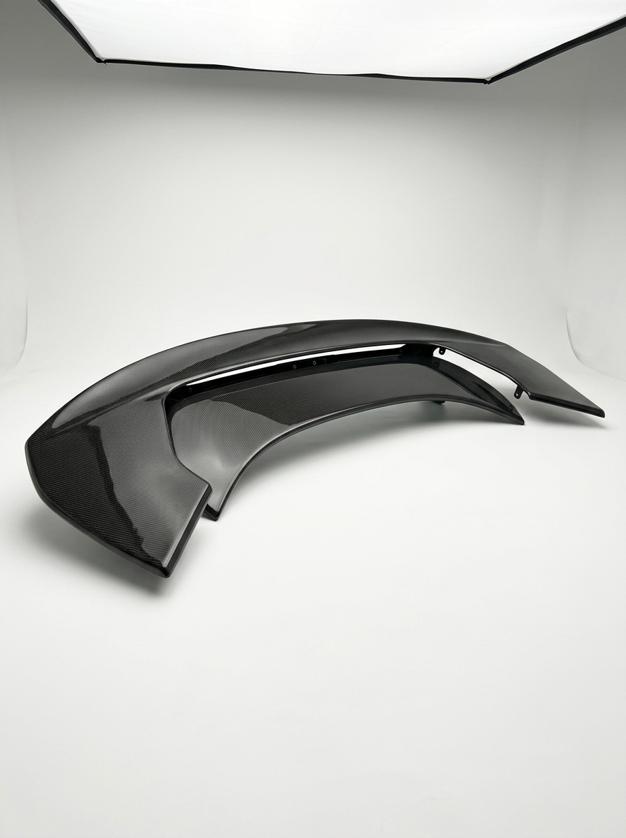 2019+ Ferrari SF90 Stradale Polished Rear Spoiler - Dry Carbon Fiber