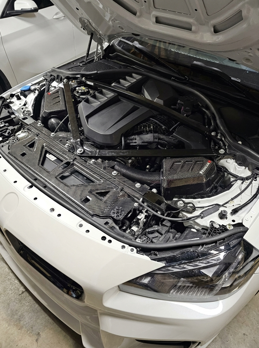 BMW M3 M4 Competition G80 G82 S58 3.0T Dry Carbon Fiber High Flow Cold Air Intake System 2021+ OE KD4235