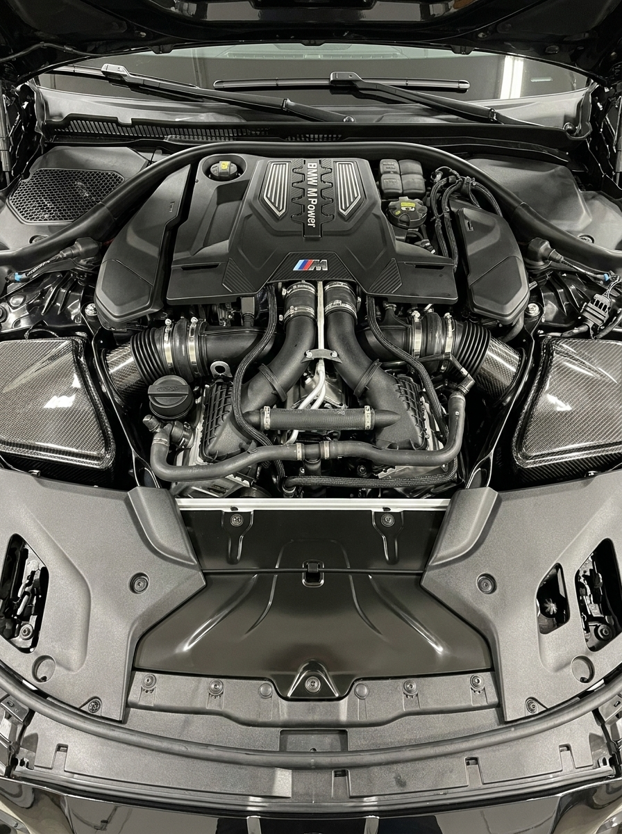 BMW M5 M8 F90 F91 F92 F93 S63 4.4TT V8 Carbon Fiber High Flow Cold Air Intake System 2018 - 2023 OE KD4247BK