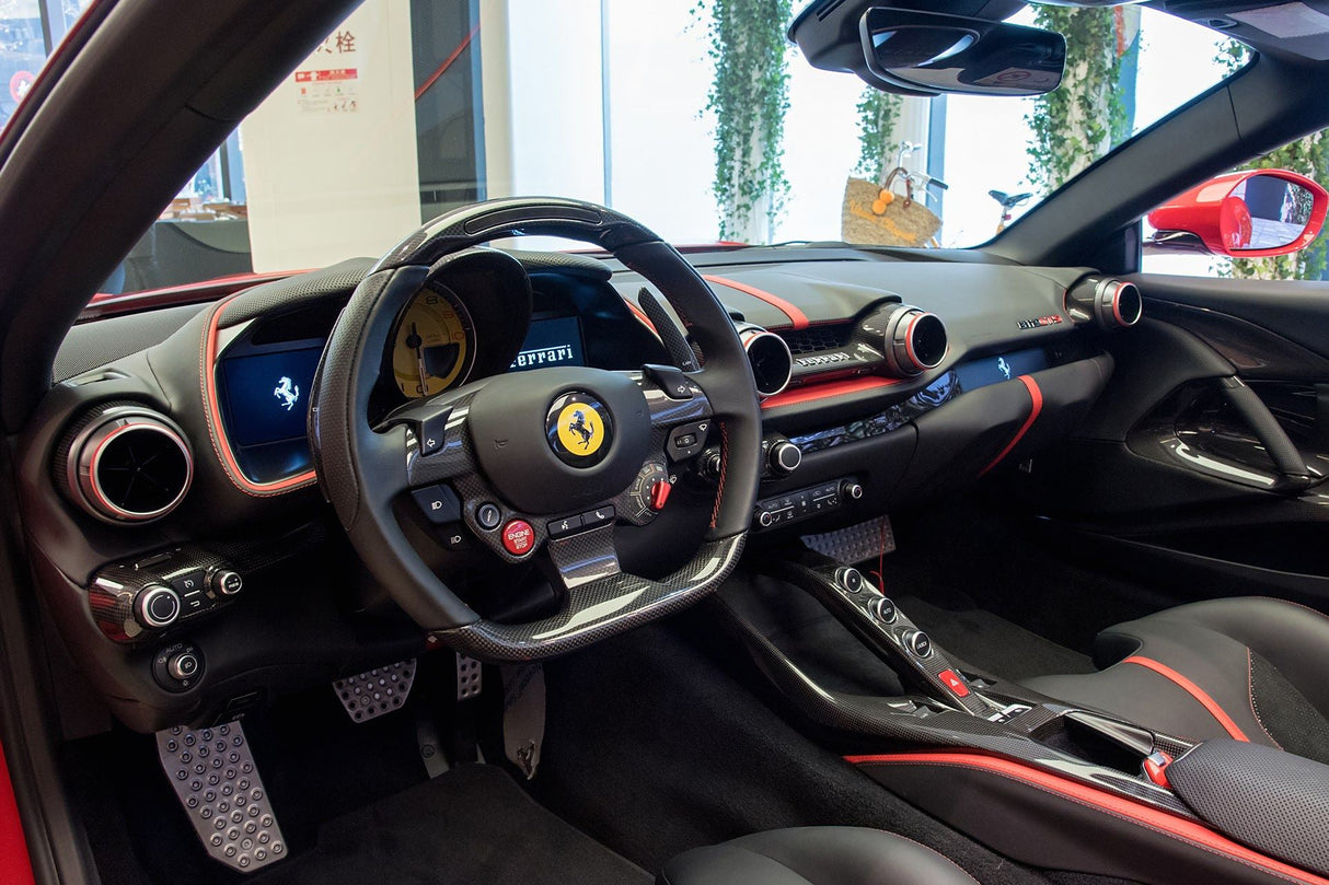 2017-2026 Ferrari 812 Superfast GTS OE Style Dry Carbon Fiber AC Panel Trim