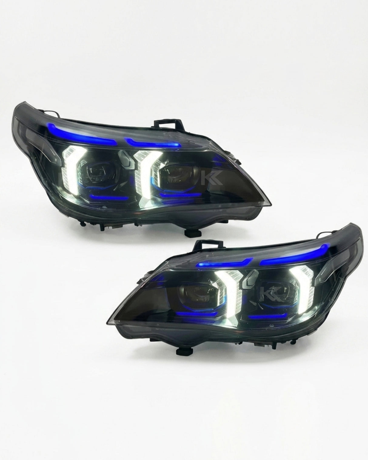 BMW 5 Series E60 Snake Eye LED Headlight Assembly with Dual-Color DRL 2003 - 2010