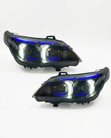 BMW 5 Series E60 Snake Eye LED Headlight Assembly with Dual-Color DRL 2003 - 2010