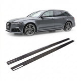 2013–2018 Audi RS6 C7 4G Avant Side Skirt Extensions – Carbon Fiber