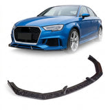 2017–2019 Audi RS3 8V Sedan Front Bumper Lip – Forged Carbon Fiber