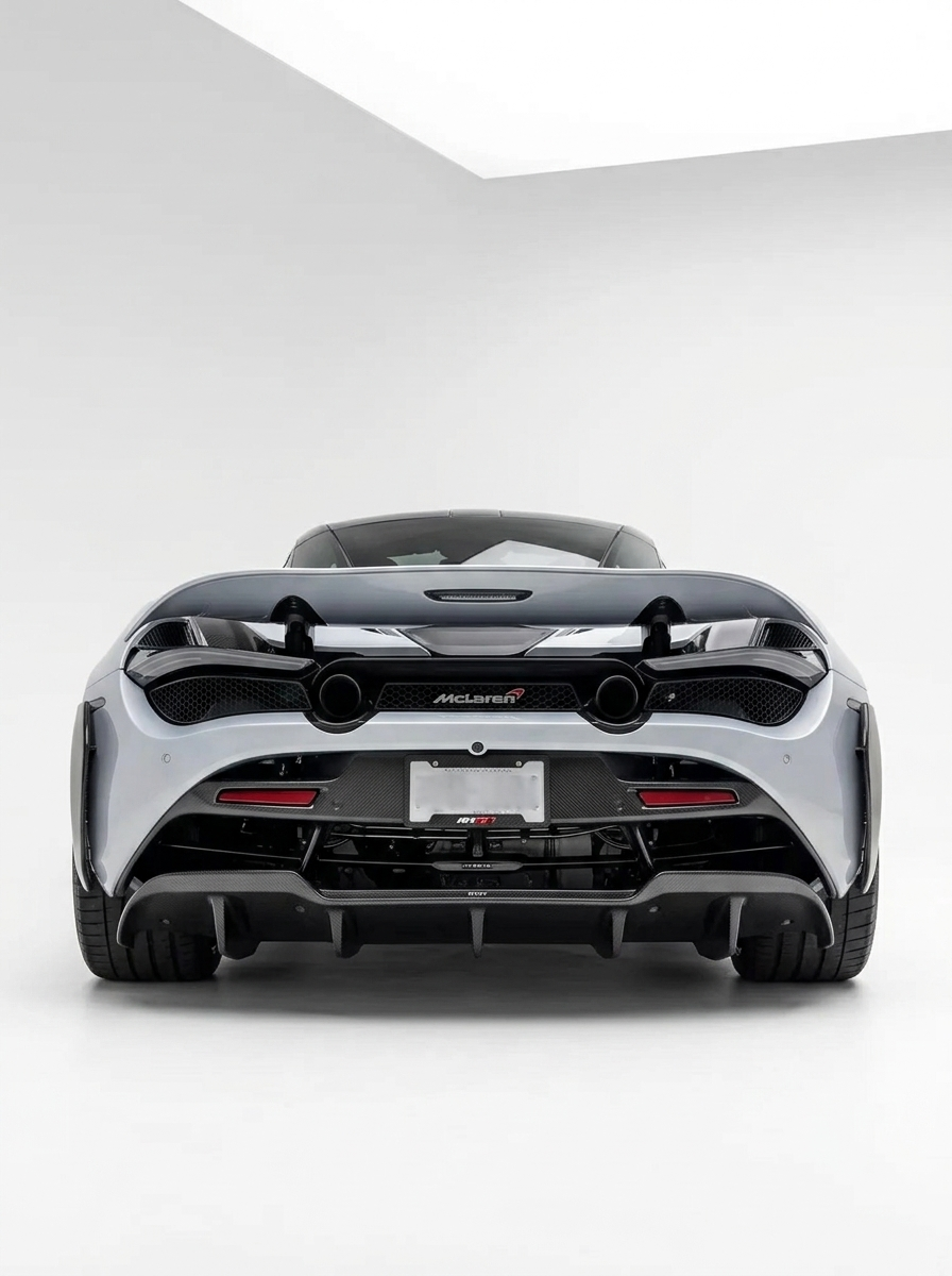 McLaren 720S Bolt-On Rear Bumper - Dry Carbon Fiber