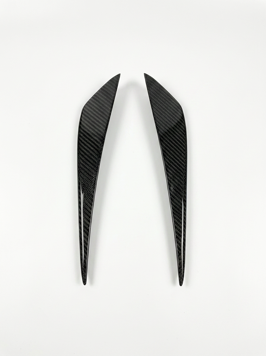 McLaren 720S Spider Dry Carbon Fiber Front Bumper Canards 2017 - 2019 Set