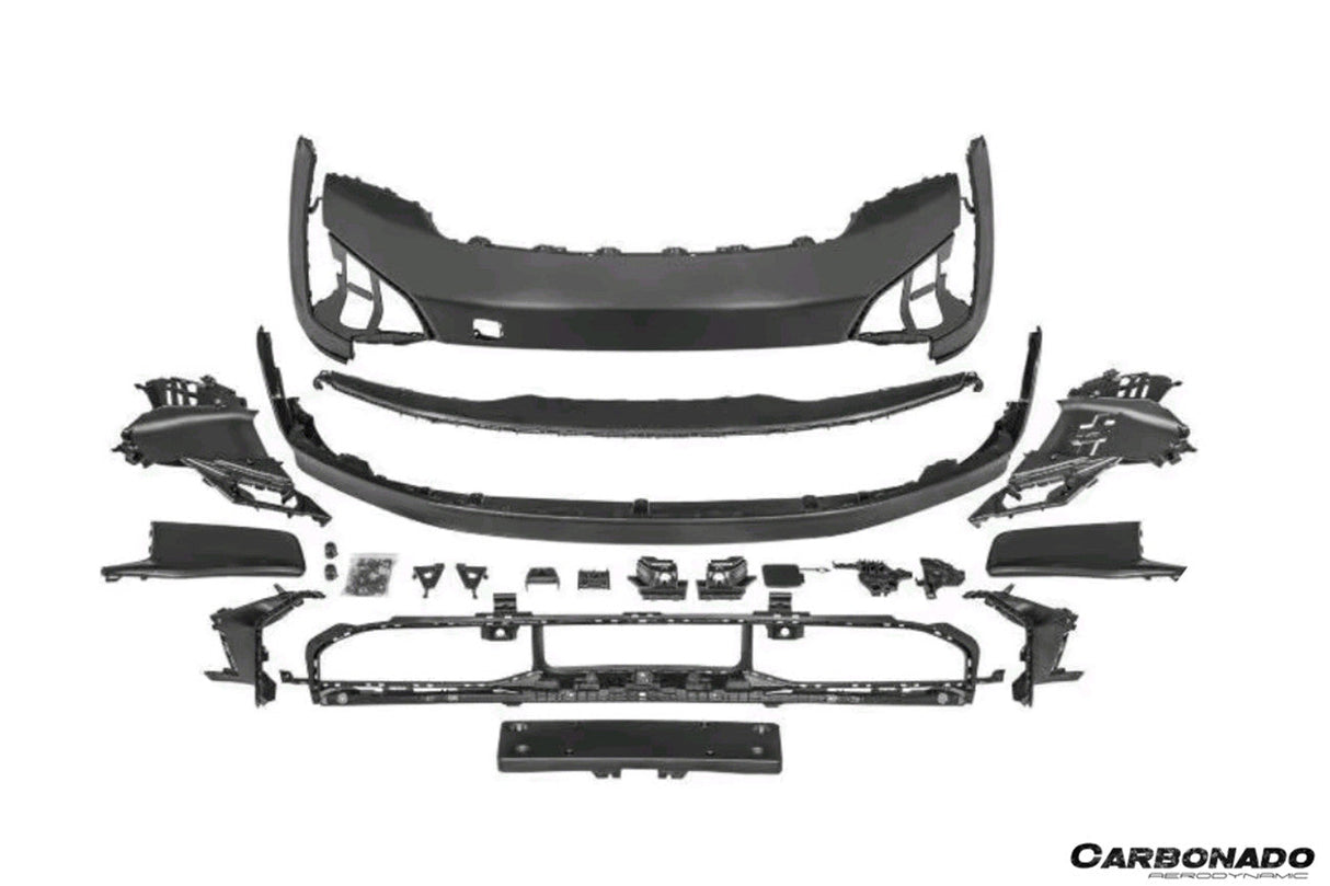 2020-2024 Porsche Taycan 9J1.1 Front Bumper Carbonado (9J1.2 Turbo GT) | Fits 4, 4S, GTS, Turbo, Turbo S, ST, CT, Sport Turismo (Copy)
