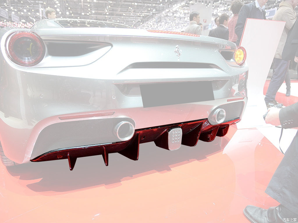 2015-2020 Ferrari 488 GTB Spider OE Style Carbon Fiber Rear Diffuser