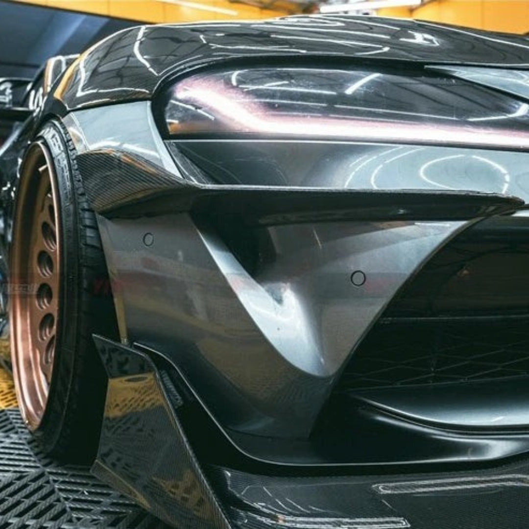 Carbon Fiber Front Wind Knife Aero Kit – Toyota Supra A90 YISO V2 Style