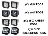 Low Profile LED Ditch Light Brackets Kit For 2005-2015 Toyota Tacoma