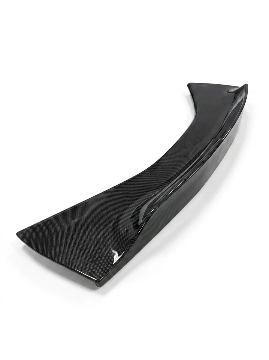 2021+ Ferrari 296 GTB 296 GTS Polished Wing-Shaped Rear Spoiler - Dry Carbon Fiber