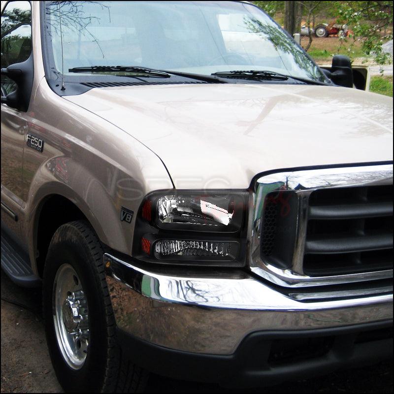 Spec-D Crystal Headlights Ford F250 / F350 (1999-2004) w/ or w/o LED Light Bar