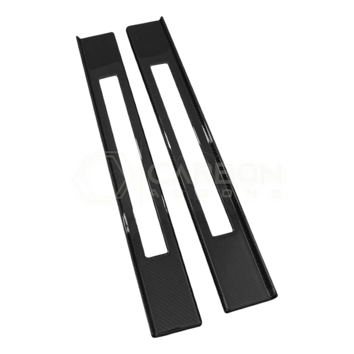 Real Carbon Fiber Door Sill Trim Covers for 2024+ Ford Mustang