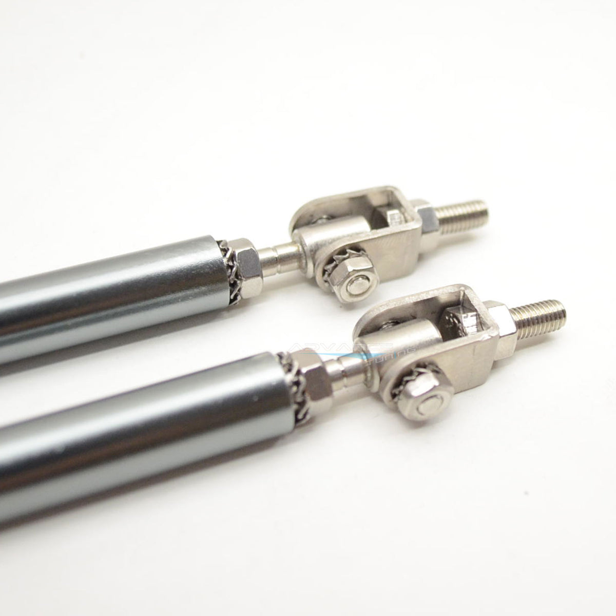Universal Adjustable 5.5"-8" 2PC Gunmetal Bumper Lip Splitter Chin Rod