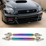 Universal Adjustable 5.5"-8" 2PC  Neochrome Bumper Lip Splitter Rods
