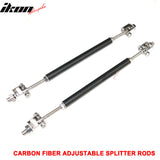 Universal Adjustable Carbon Fiber Front Bumper Lip Strut Rods 8-10.6"