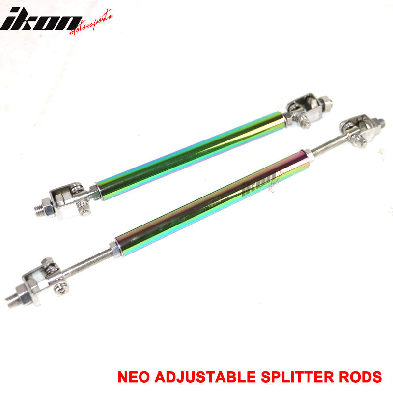 Universal NEO Front Bumper Spoiler Splitter Strut Rod Support 8-10.6"