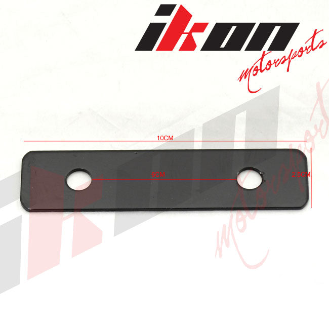 Universal Black Brushed Front License Plate Relocate Mounting Bracket