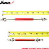 Universal Adjustable 5.5"-8" 2PC Red Bumper Lip Splitter Chin Rod
