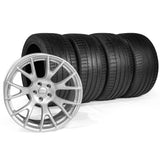 20x11 Hellcat Style Widebody Matte Silver Wheels & Tires - Vicrez
