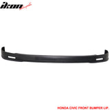 2001-2003 Honda Civic Mugen Style Unpainted Black Front Bumper Lip PP