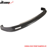 2001-2003 Honda Civic Mugen Style Unpainted Black Front Bumper Lip PP