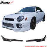 2002-2003 Subaru Impreza V2 Style Front Bumper Lip PU Unpainted Black
