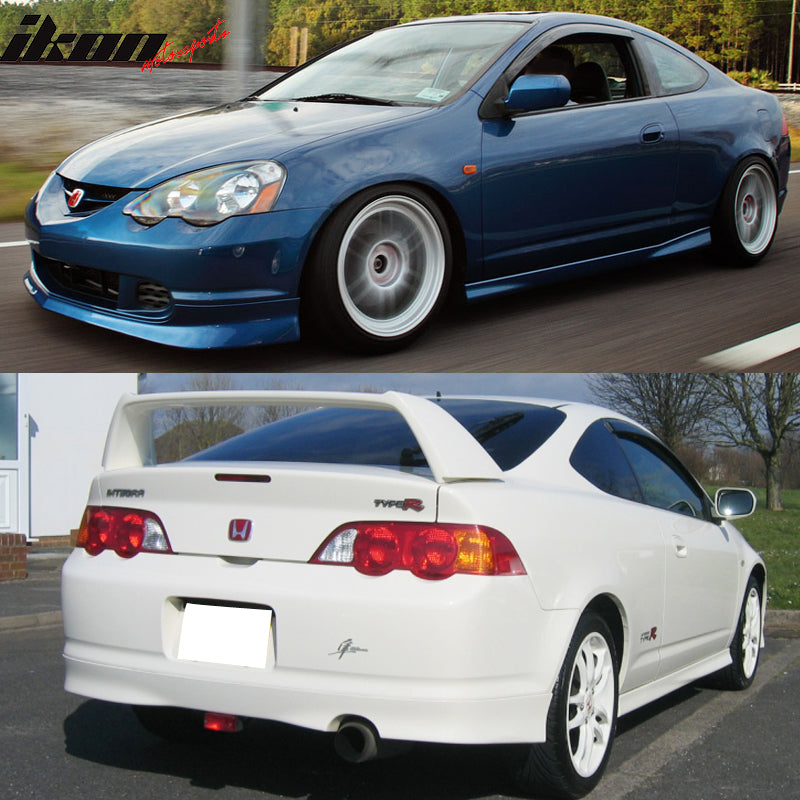 Fits 02-04 Acura RSX DC5 Poly- Front Bumper Lip+ Rear Bumper Lip PU