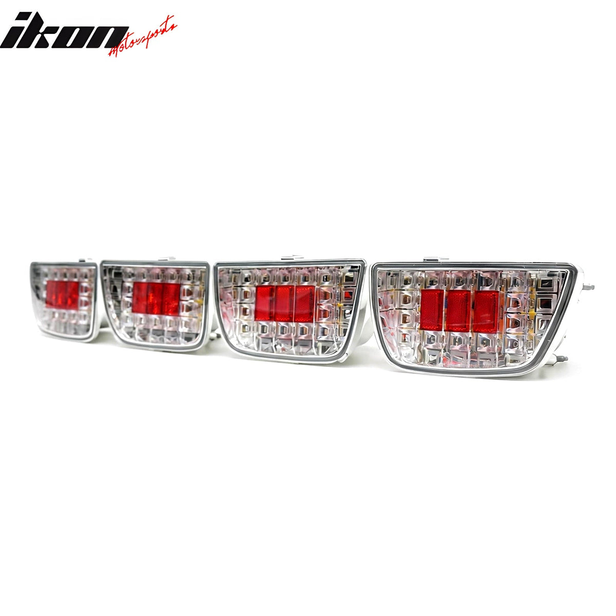 2010-2013 Chevrolet Camaro 2PCS Driver Passenger Side Rear Tail Lights Lamps Assembly Replacement Chrome Housing Clear Lens