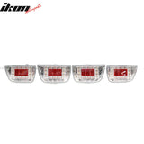 2010-2013 Chevrolet Camaro 2PCS Driver Passenger Side Rear Tail Lights Lamps Assembly Replacement Chrome Housing Clear Lens