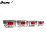 2010-2013 Chevrolet Camaro 2PCS Driver Passenger Side Rear Tail Lights Lamps Assembly Replacement Chrome Housing Clear Lens